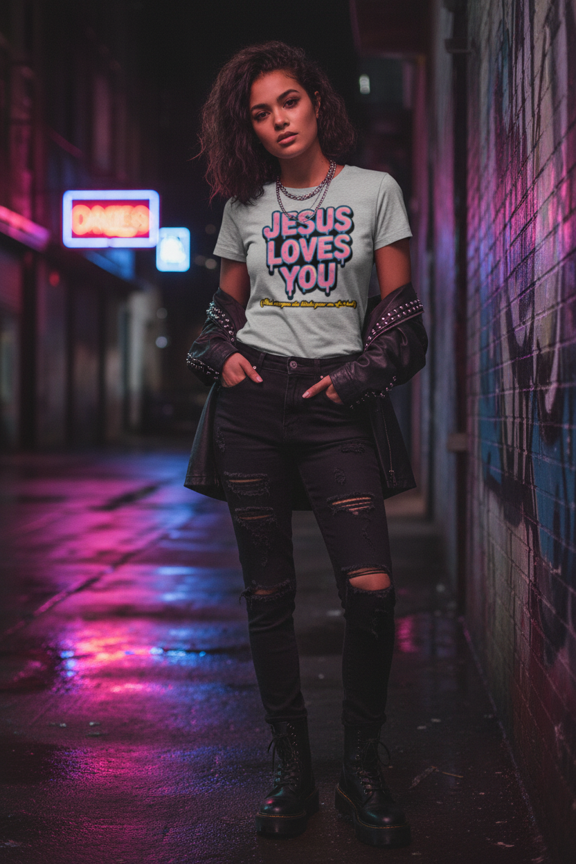 Jesus Loves You Tee Mockup